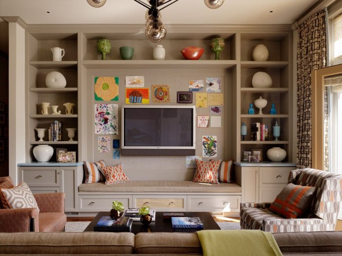 Организация пространства в гостиной