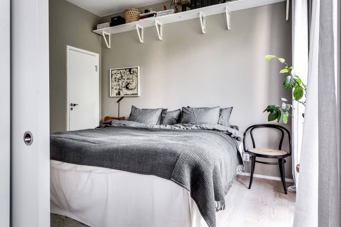 Декор спальни в стиле Сканди