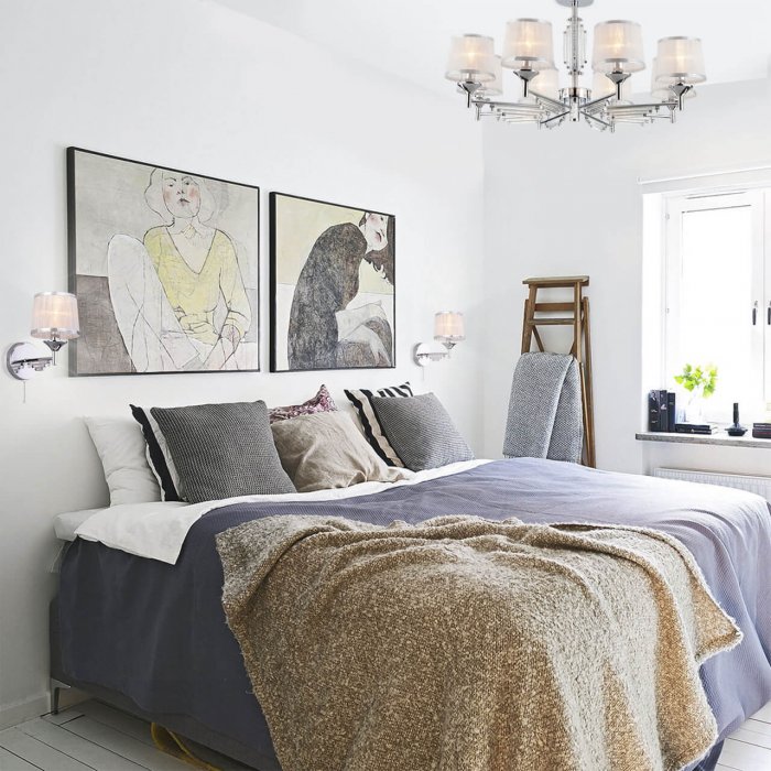 Скандинавская спальня