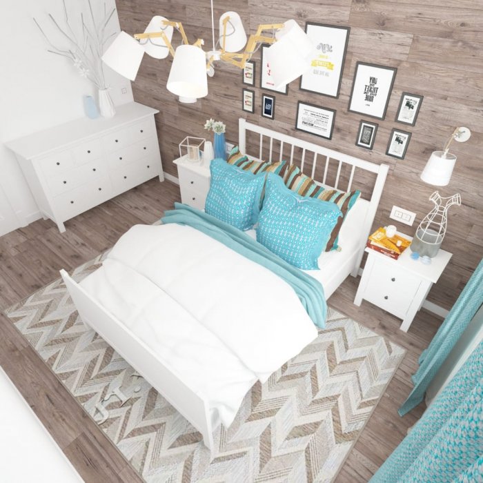 Спальня в стиле Скандинавия