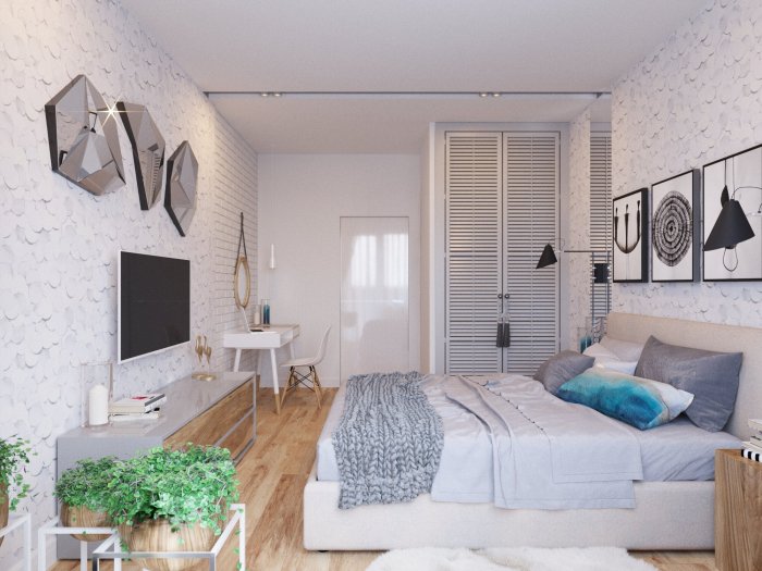 Проект спальни Скандинавский стиль