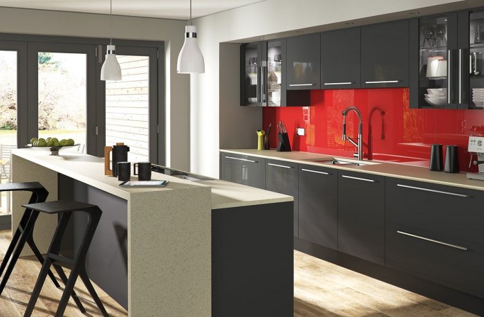 Кухня контемп Домани графит