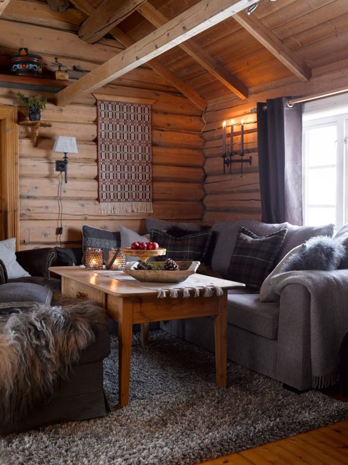 Интерьер гостиной в норвежском стиле