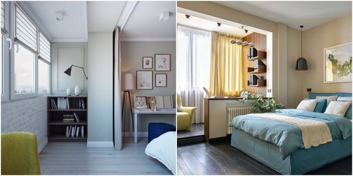 Маленькая спальня с балконом