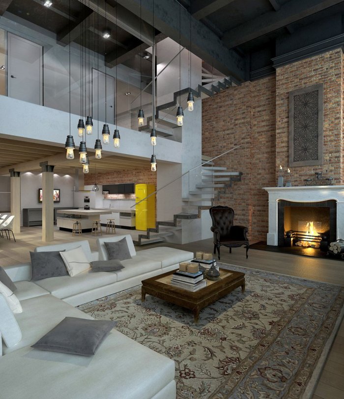 Загородный дом в стиле лофт