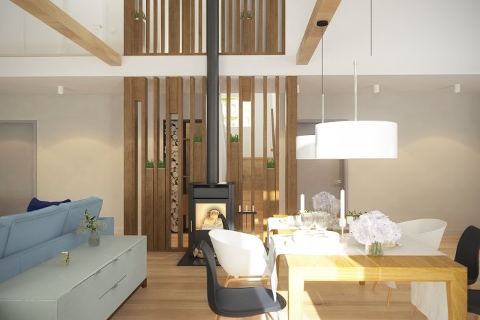 Вентиляция гостиной со вторым светом