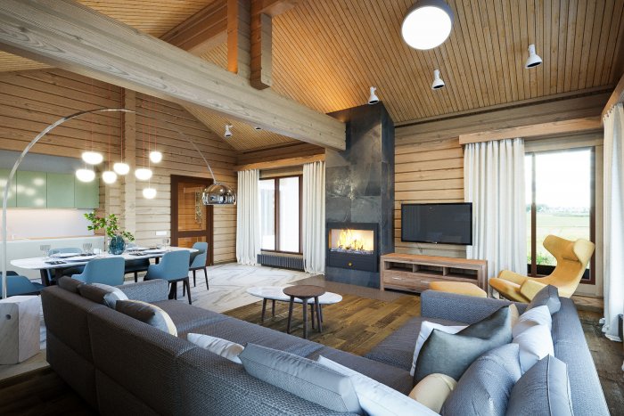 Интерьер загородного дома бюджетный