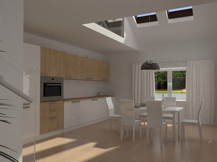 Кухня столовая со вторым светом