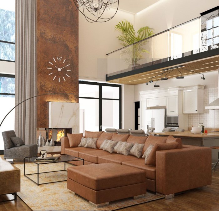 Гостиные со вторым светом