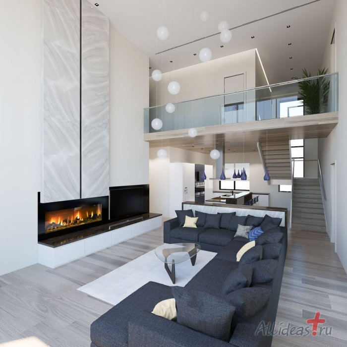 Кухня гостиная со вторым светом