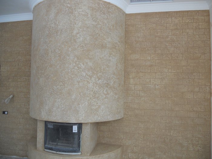 Декоративная штукатурка под травертин