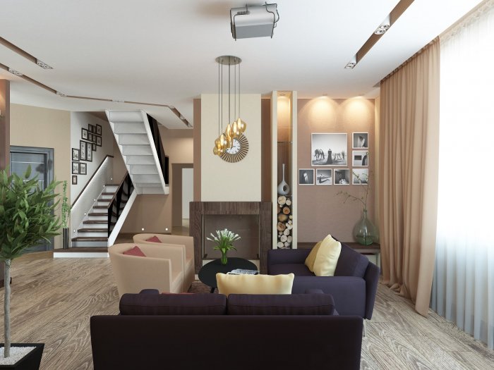 Визуализация интерьера в частном доме