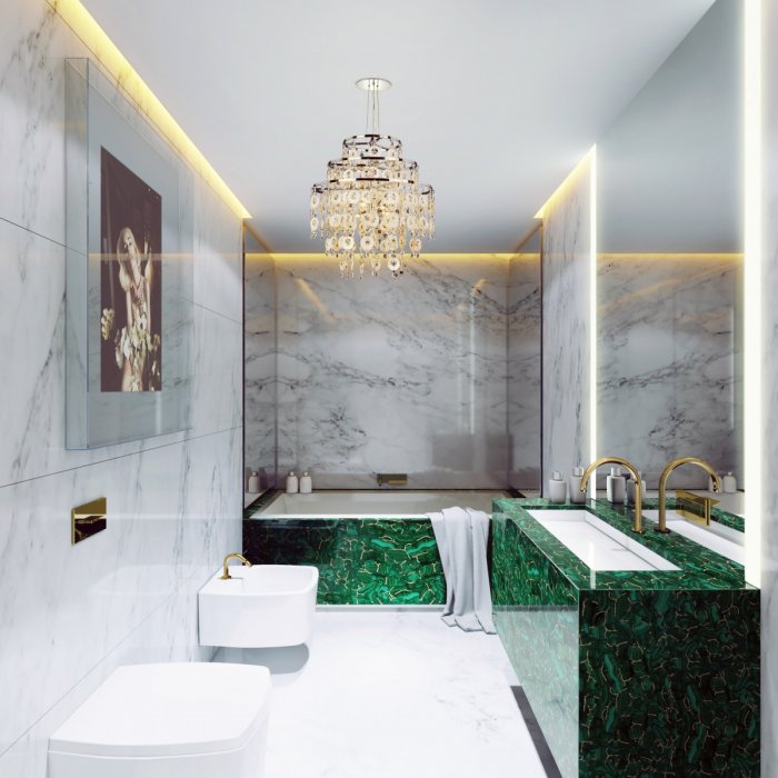 Раковина из оникса с подсветкой