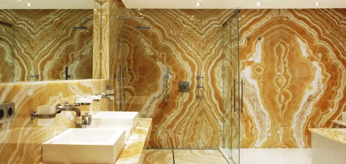 Ванная комната бежевый мрамор