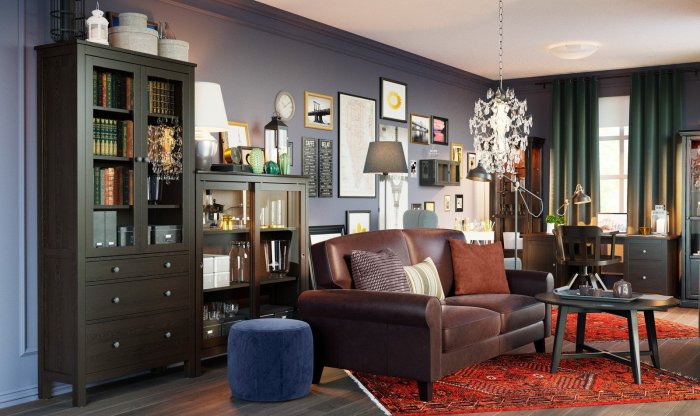 Икеа оливковая гостиная