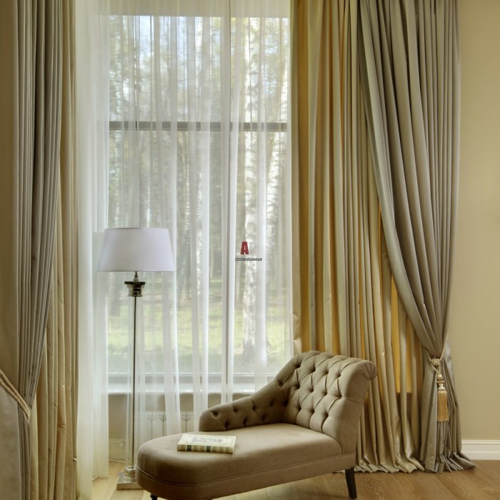 Шторы в гостиную в современном стиле