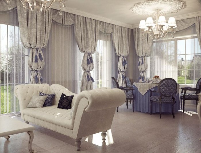 Шторы Неоклассика в гостиную
