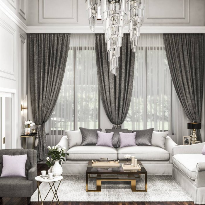 Шторы в неоклассическом стиле