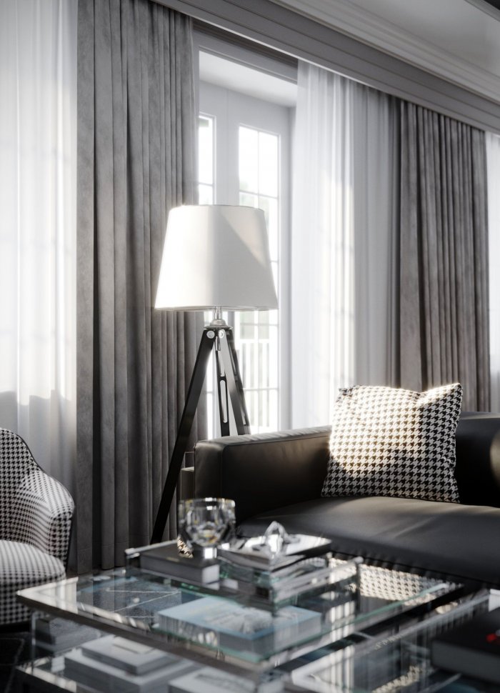 Гостиная Неоклассика шторы