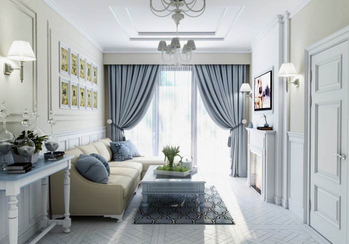 Современные шторы для классического интерьера