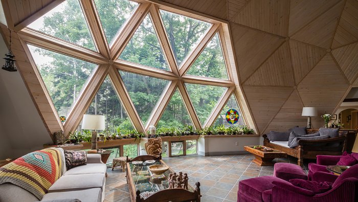 Геодезический купол внутри