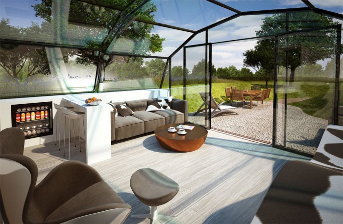 Космический стеклянный дом