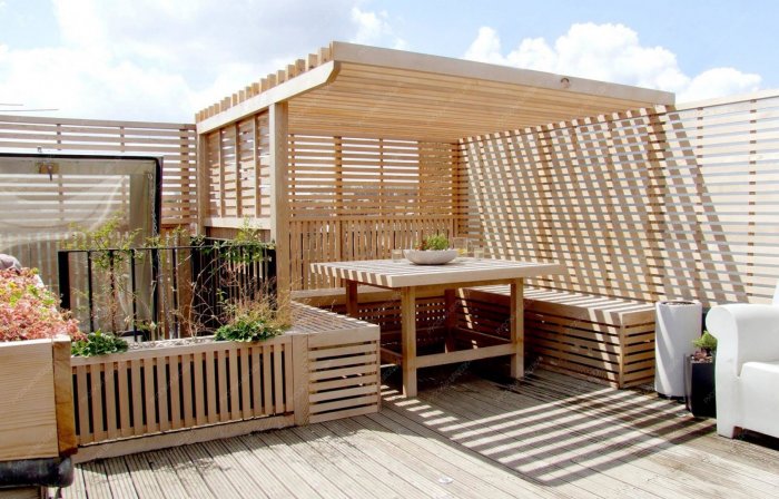 Беседка из реек