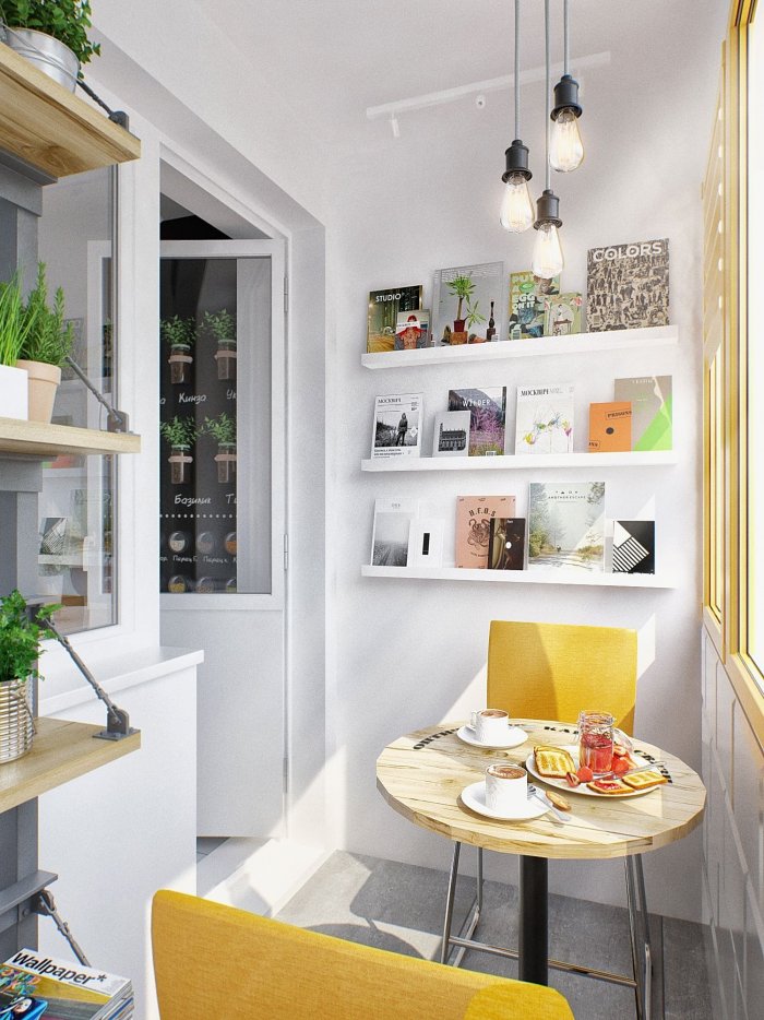 Полки над кухонным столом