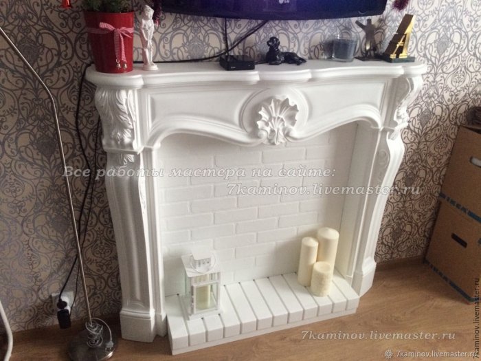 Каминная полка из гипса