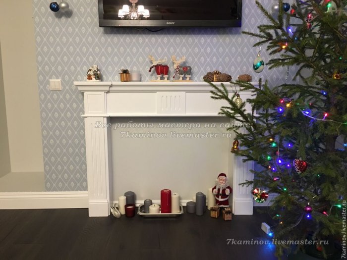 Каминный портал (фальш-камин) из гипса КМР-100