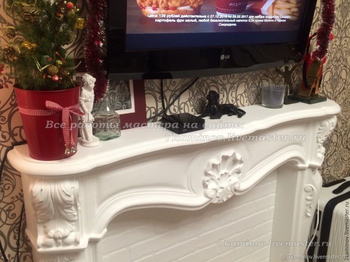 Декоративный камин из гипса