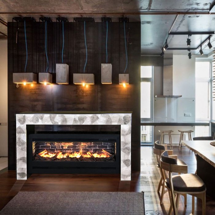 Камины в квартиру с живым огнем