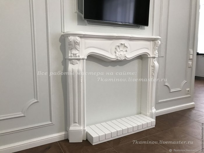 Каминный портал фальш-камин из гипса КМР-200