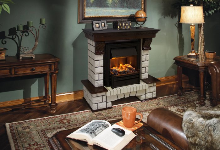 Электрический камин в доме