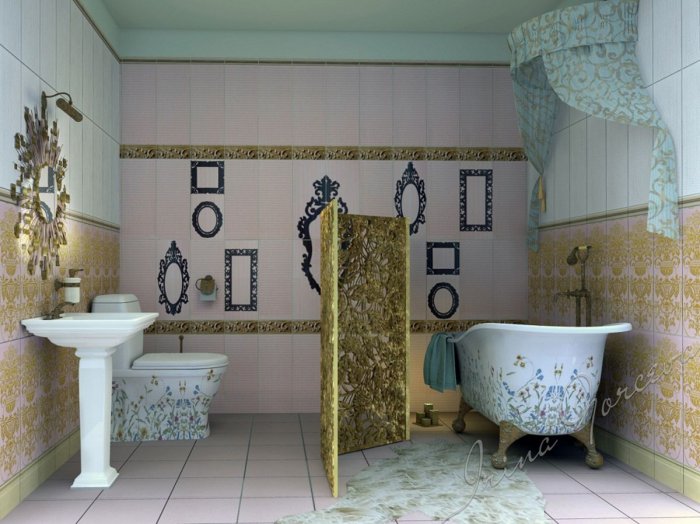 Rococo плитка в ванной