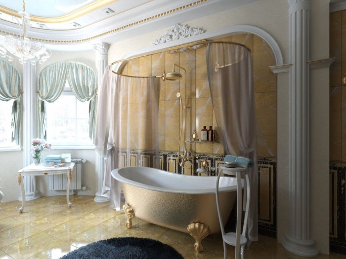 Интерьер комнаты в стиле рококо