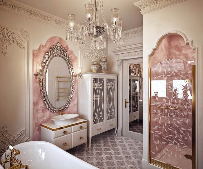 Ванная в стиле рококо