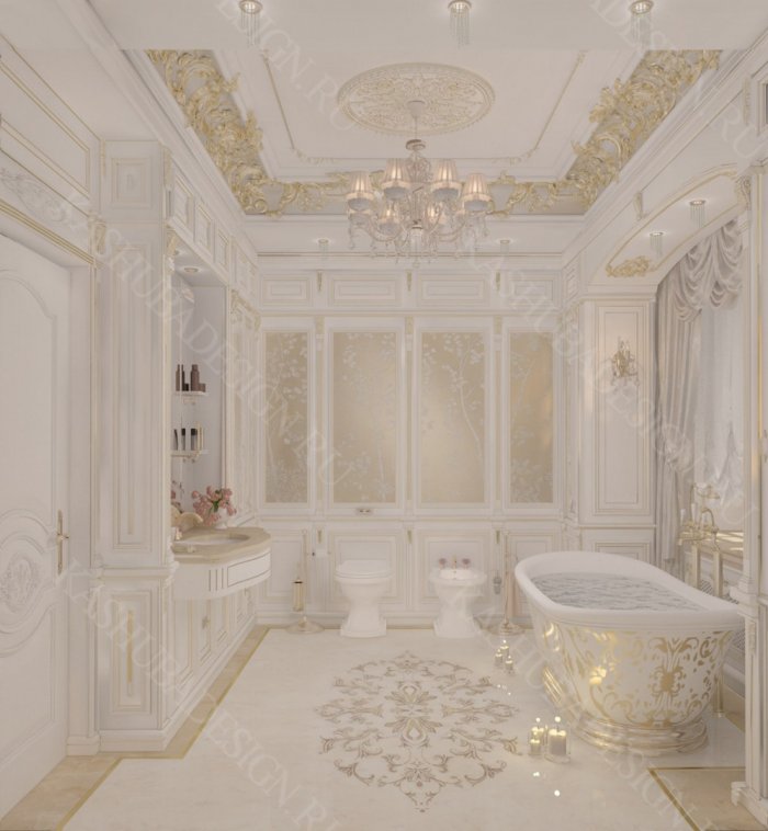Санузел в стиле Барокко