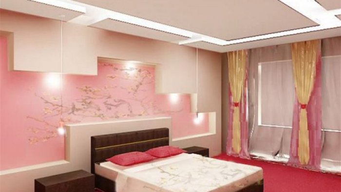 Евроремонт розовые спальный