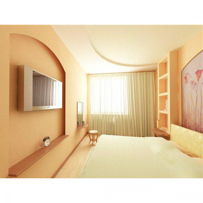 Гипсокартонная конструкция для маленькой спальни