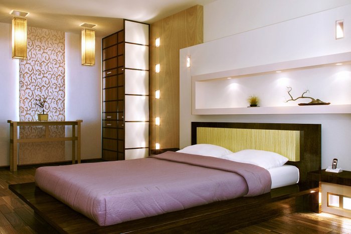 Ниша в стене над кроватью