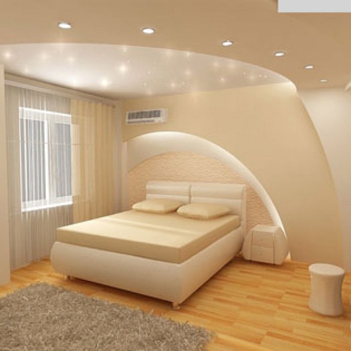 Гипсокартонные потолки для спальни и зала