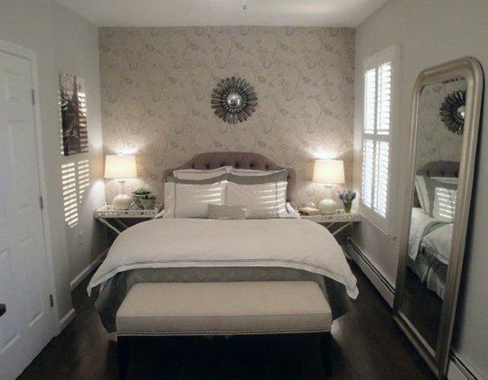 Дизайн небольшой спальной комнаты для молодых