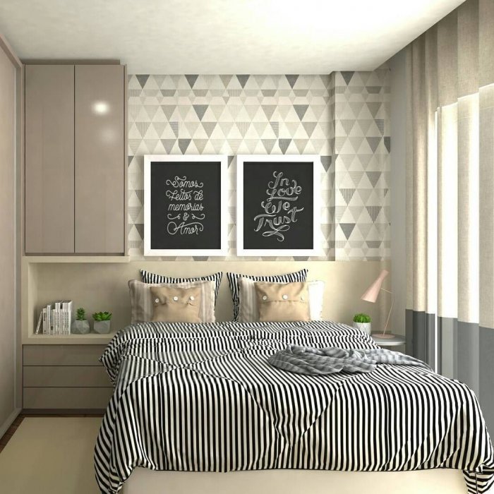 Интерьер маленькой спальни для взрослых