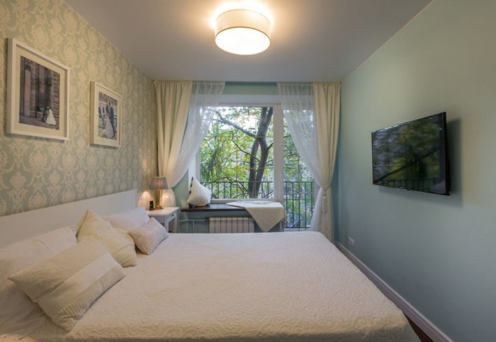 2к хрущевка спальня с 2 окнами