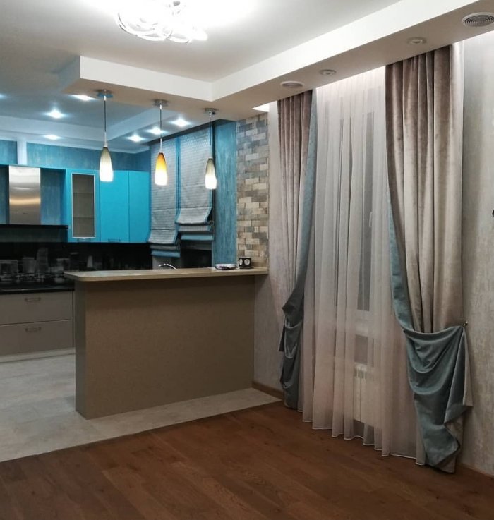 Занавески в кухню гостиную