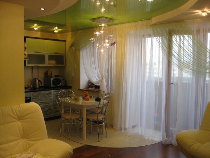Шторы в гостиную с кухней хрущевка