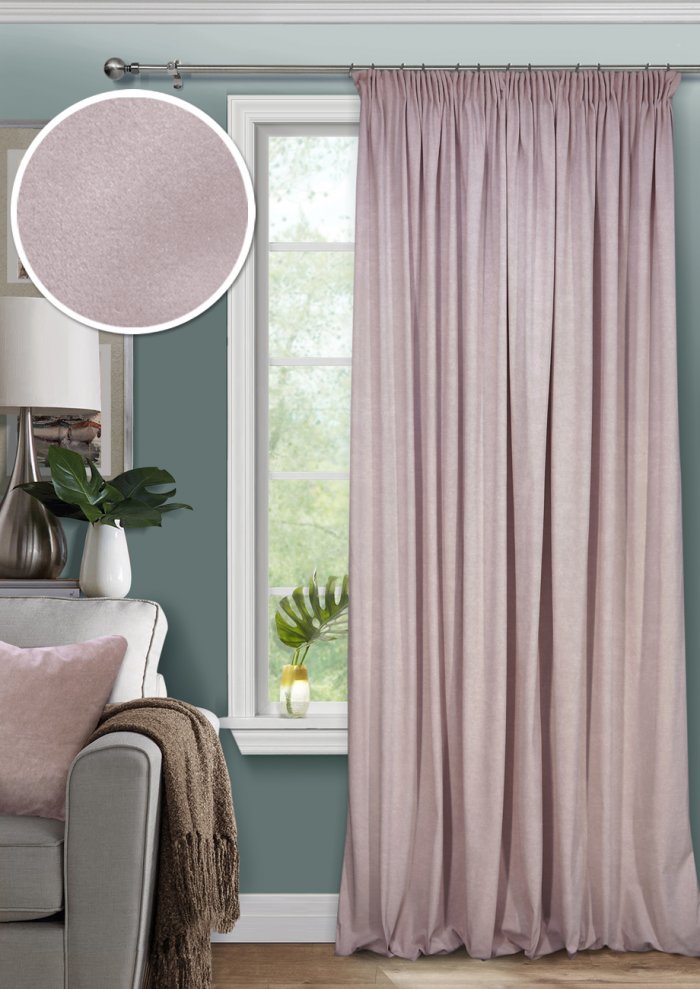 111933641, Штора на тесьме "Pudra", 200х270 см., с подхватом