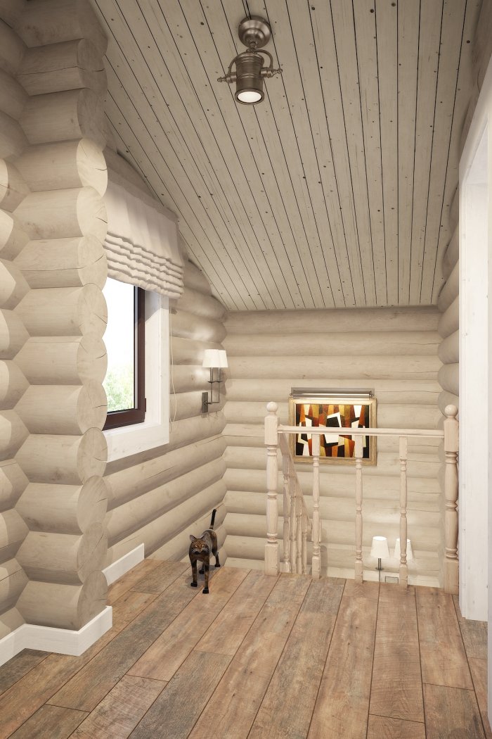 Интерьер бревенчатого дома фото внутри бюджетный вариант