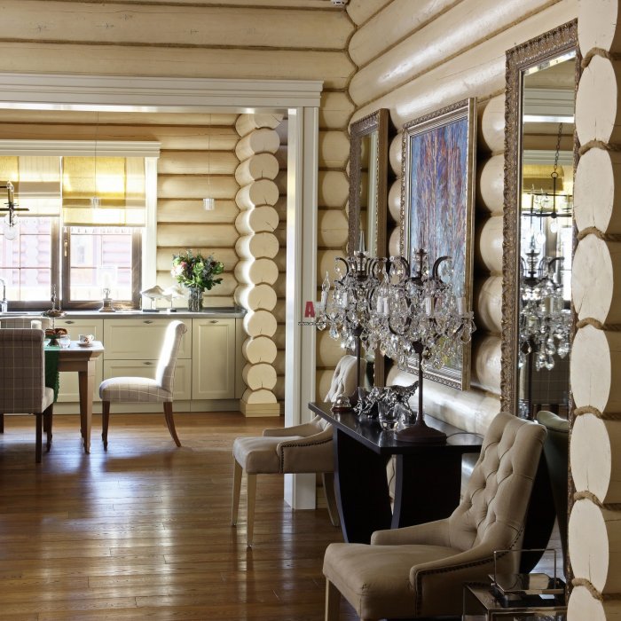 Бревенчатый дом интерьер